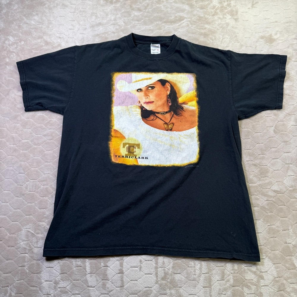 VTG 2002 Terri Clark Country Music Tour Shirt Sz XL Anvil Tag FADED‎ WORN